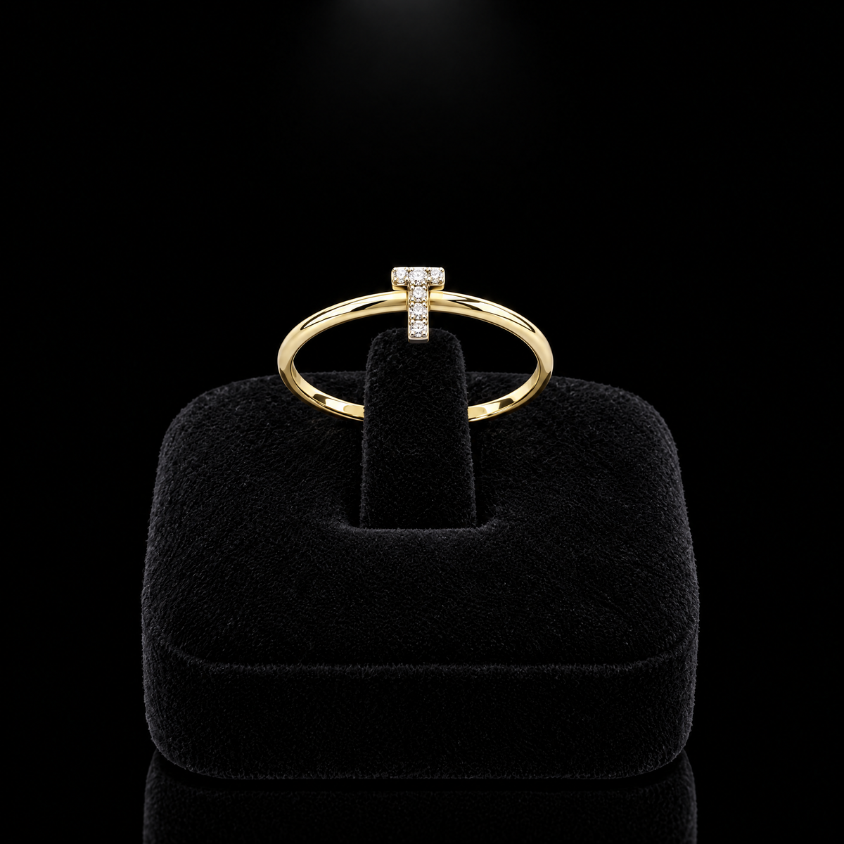 Bague initiale Or 10K