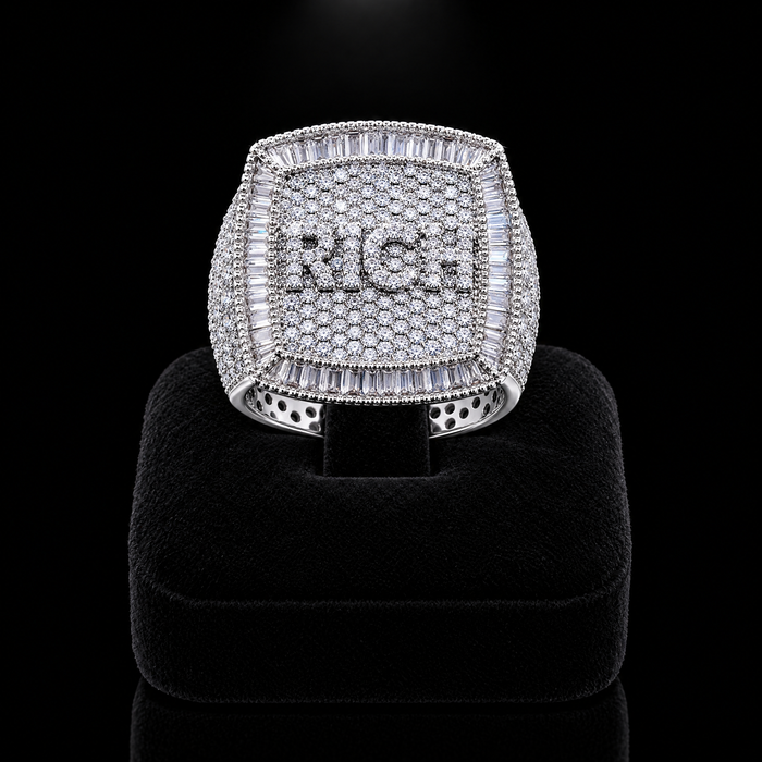 Moissanite Name Ring