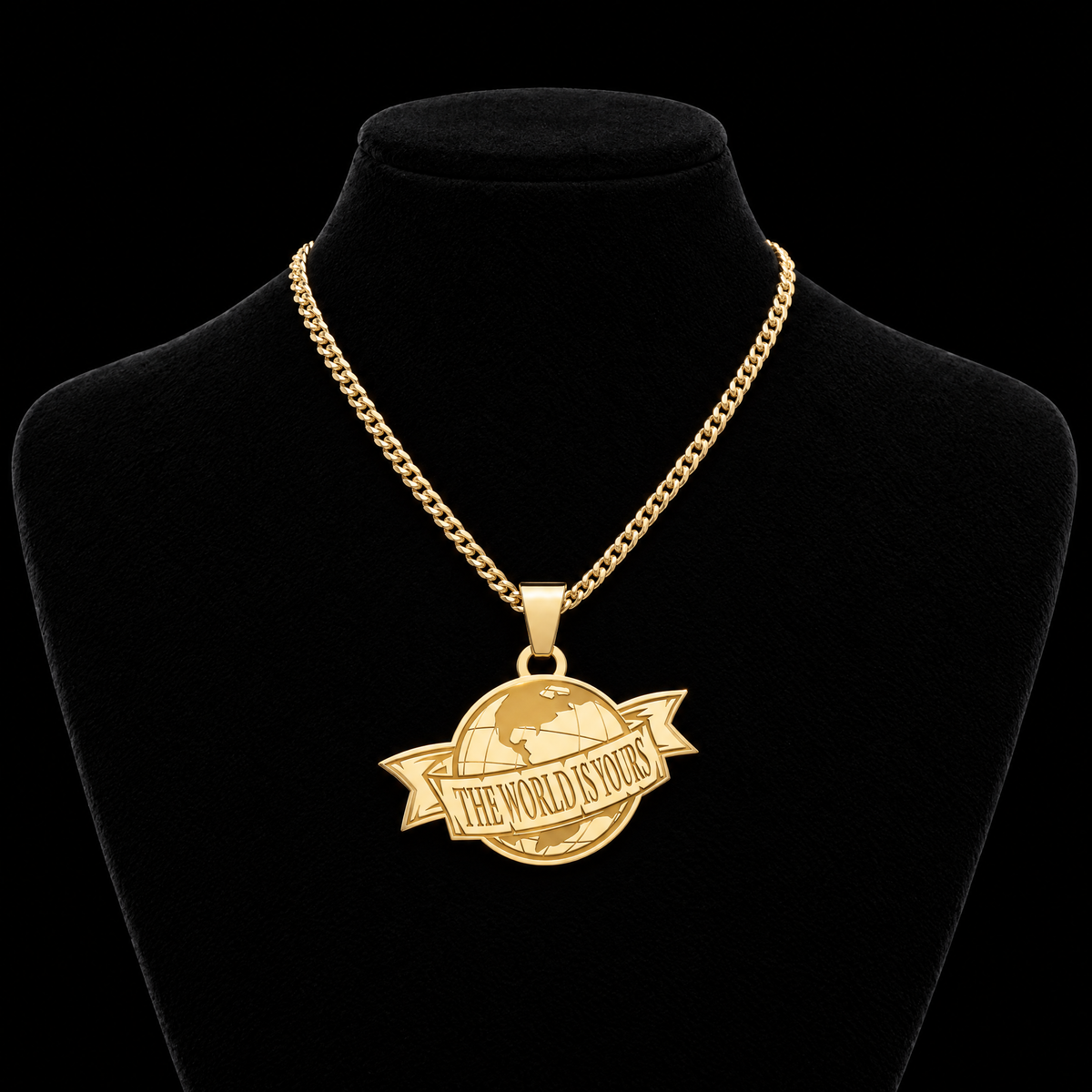 Pendentif The World Is Yours Or 18K