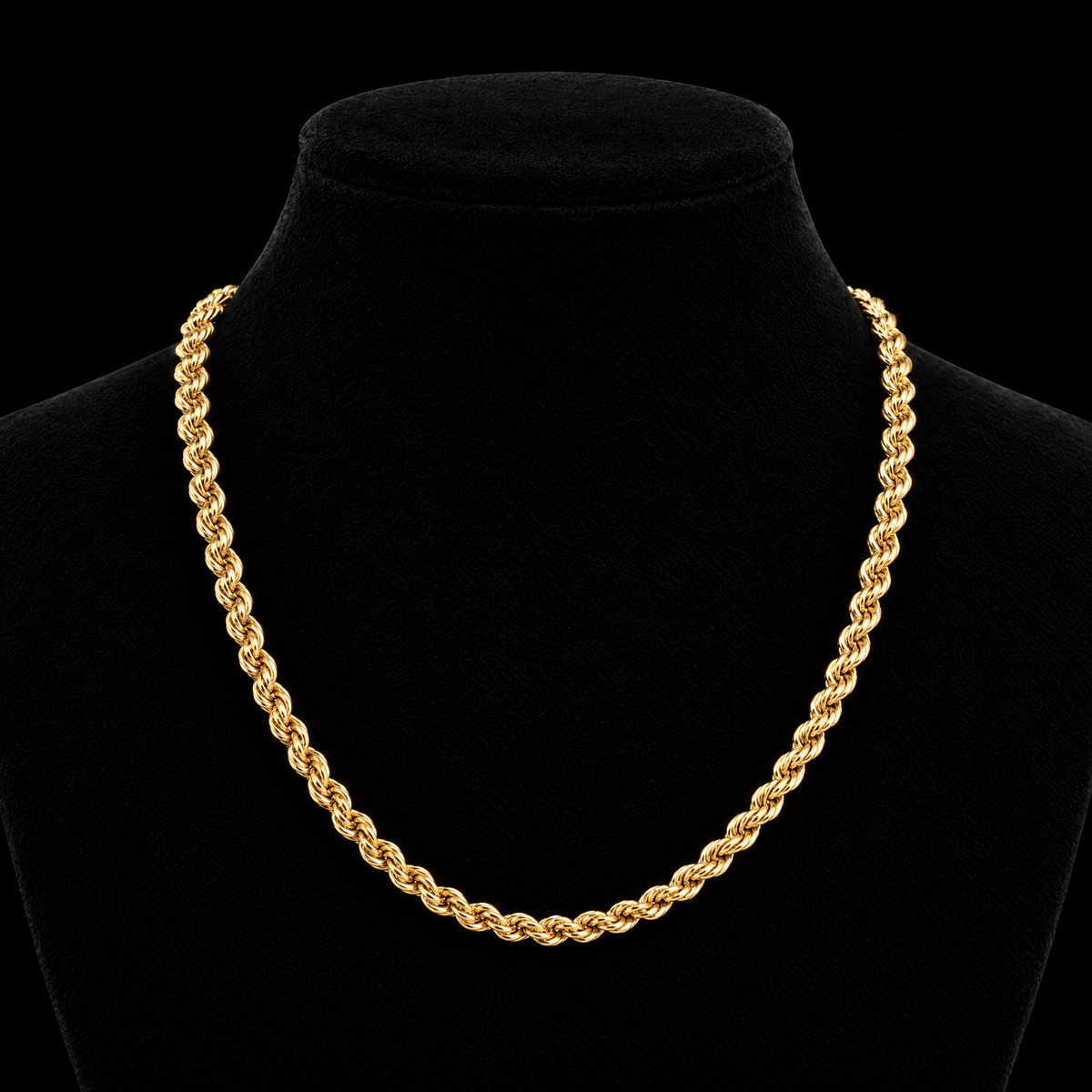 Chaîne corde épaisse Or 18K