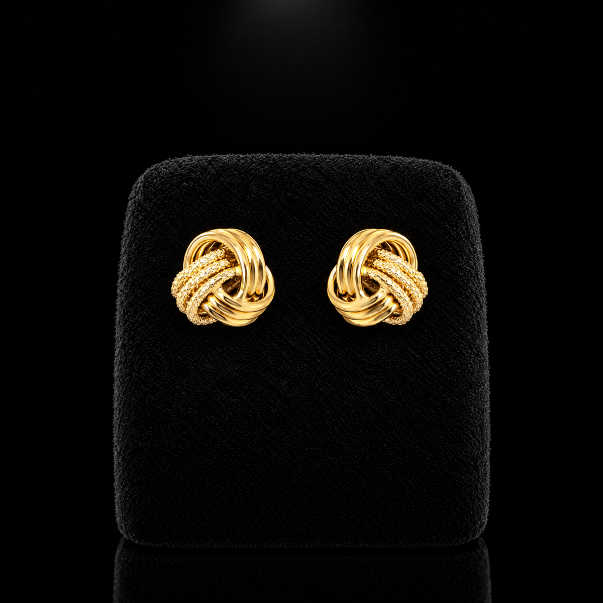 Boucles d'oreilles Nœud Omega Or 18K